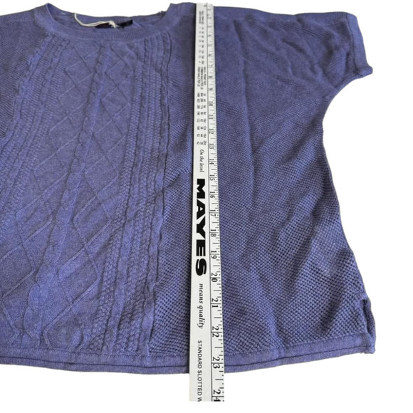 NEW Prana Knit Sweater Short Sleeve Lavender Purple Sz S - Picture 9 of 9